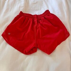 Red lululemon hotty hots size 0